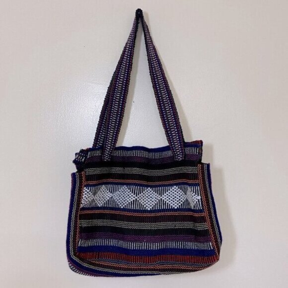 Medium Woven Multicolour Abanico Bag Shoulder Bag Purse - Picture 2 of 8